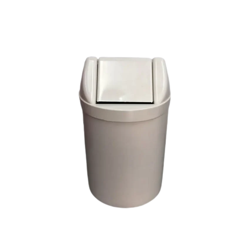 Coletor de lixo 14L com tampa basculante bege - Bralimpia