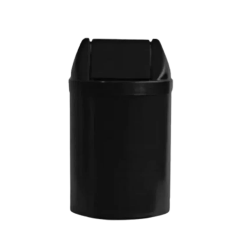 Coletor de lixo 14L com tampa basculante preto - Bralimpia