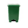 Coletor com pedal com rodas 100L verde - Bralimpia