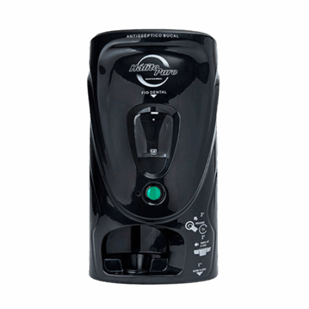 Dispenser enxaguatorio bucal halito puro a pilha preto