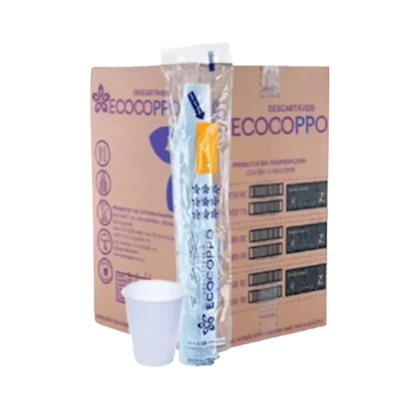 Copo Descartável - 180ml - Branco - c/ 25 pacotes de 100 un