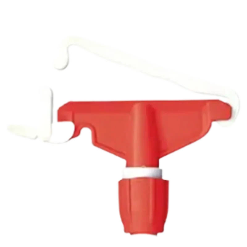 GE211E - Conjunto haste euro garra plastica vermelha sem cabo - Bralimpia