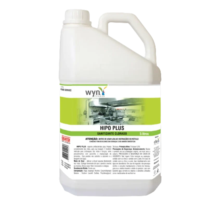 HIPO PLUS 5 L - Sanitizante clorado 5L - até 1:400 flv