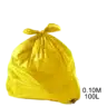 Saco para lixo amarelo 100L 0.10 com 100 unidades