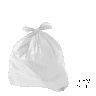Saco para lixo branco 100L 0.08m com 100 unidades