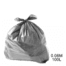Saco para lixo cinza 100L 0.08m com 100 unidades