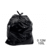 Saco para lixo preto 100L 0.12m com 100 unidades