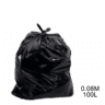 Saco para lixo preto 100L 0.08m com 100 unidades