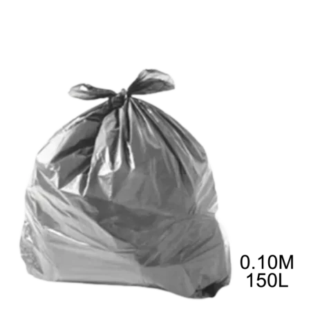 Saco para lixo cinza 150L 0.10 com 100 unidades