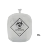 Saco para lixo hospitalar branco 15L c/ 100 unidades