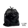 Saco para lixo preto 200L 0.12m com 100 unidades