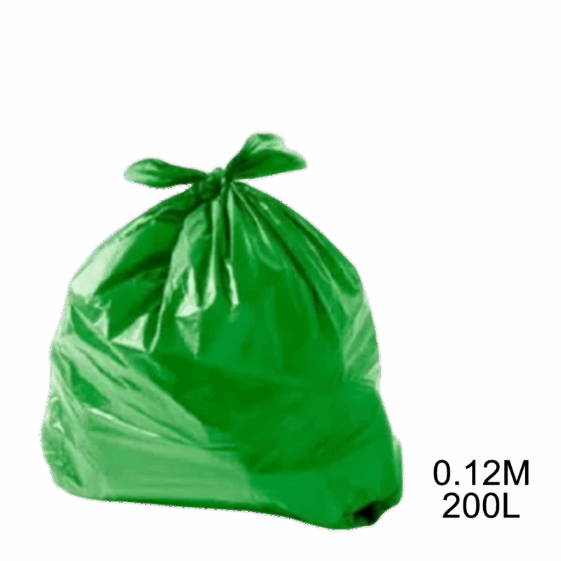 Saco para lixo verde 200L 0.12m com 100 unidades