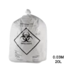 Saco para lixo branco hospitalar 20L 0.03m com 100 unidades