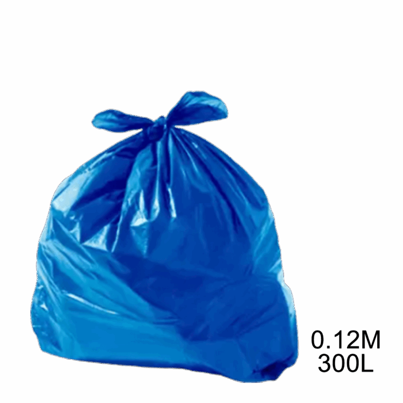 Saco para lixo azul 300L 0.12m com 100 unidades