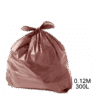 Saco para lixo marrom 300L 0.12m com 100 unidades