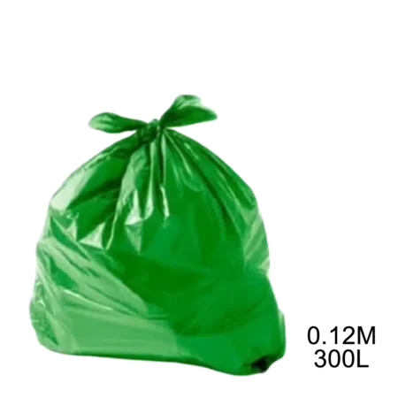 Saco para lixo verde 300L 0.12 com 100 unidades