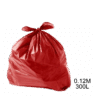 Saco para lixo vermelho 300L 0.12 com 100 unidades