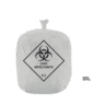 Saco para lixo hospitalar branco 30L c/ 100 unidades