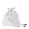 Saco para lixo branco 60L 0.04m com 100 unidades