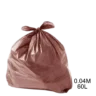Saco para lixo marrom 60L 0.04m com 100 unidades