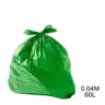 Saco para lixo verde 60L 0.04m com 100 unidades