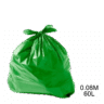 Saco para lixo verde 60L 0.08m com 100 unidades