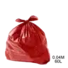 Saco para lixo vermelho 60L 0.04m com 100 unidades