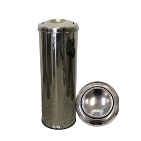 Lixeira inox 30L com tampa flip top 24x70cm