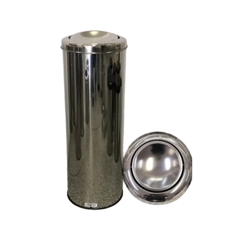 Lixeira inox 30L com tampa flip top 24x70cm