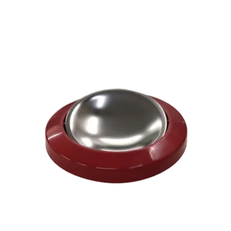 Tampa flip top aro plastico 24cm vermelha