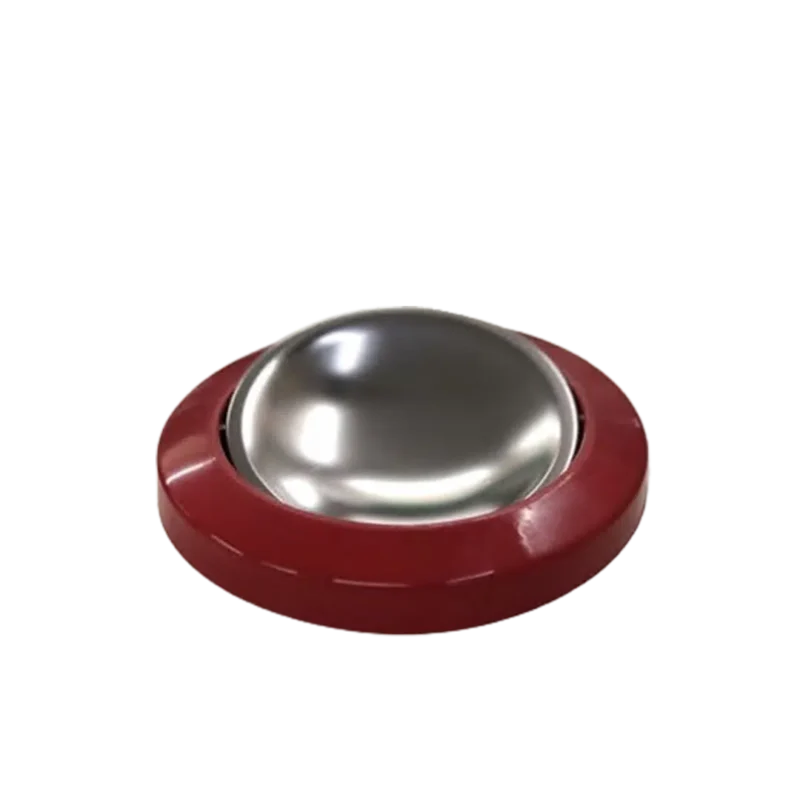 Tampa flip top aro plastico 24cm vermelha