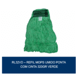Refil para mop úmido ponta com cinta 320g verde - Bralimpia - Image 2