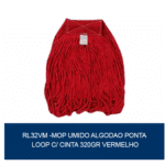 Refil para mop úmido ponta loop com cinta 320g vermelho - Bralimpia - Image 2