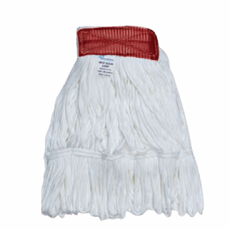 Refil para mop úmido ponta loop microfibra com cinta 400g vermelho - Bralimpia