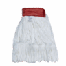 Refil para mop úmido ponta loop microfibra com cinta 400g vermelho - Bralimpia