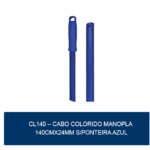 CL14AZ - Cabo fosco com manopla 140cmx24mm sem ponteira azul - Bralimpia - Image 2