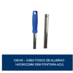 CM140 - Cabo fosco de alumínio 140cmx22mm sem ponteira azul - Bralimpia - Image 2